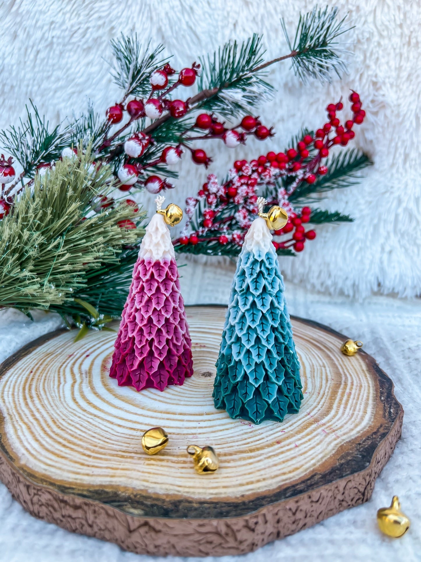 Christmas Leaf Candle